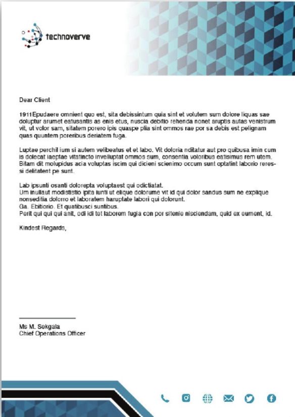 Technoverve letterhead